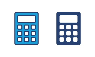 Hesap makinesi ikon vektörü. Hesap makinesi simgesi. hesap makinesi vektörü