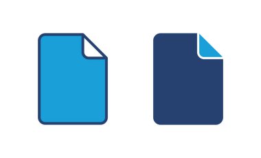 Belge simgesi vektörü. Kağıt ikonu. Dosya Simgesi