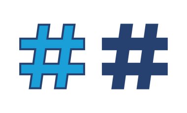 Etiket simgesi vektörü. hashtag sembolü