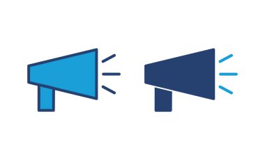 Megafon ikon vektörü. Hoparlör simgesi vektörü.