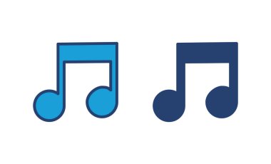 Müzik ikonu vektörü. nota simgesi vektörü