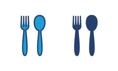 kaşık ve çatal ikon vektörü. kaşık, çatal ve bıçak ikonu vektörü. restoran simgesi