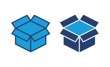 Kutu simgesi vektörü. kutu vektör simgesi, paket, paket
