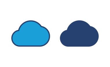 Bulut simgesi vektörü. bulut vektörü simgesi