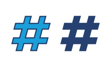Etiket simgesi vektörü. hashtag sembolü