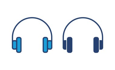 Kulaklık ikonu vektörü. Headvector simgesi simgeleri