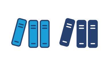 Kütüphane simgesi vektörü. eğitim simgesi vektörü