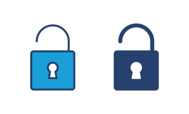 Simge vektörünü kilitle. Asma kilit ikon vektörü. Şifreleme simgesi. Güvenlik sembolü