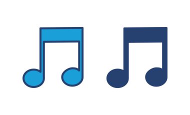 Müzik ikonu vektörü. nota simgesi vektörü