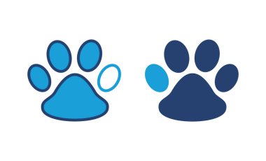 Pençe simgesi vektörü. Pençe izi ikon vektörü. köpek ya da kedi pençesi