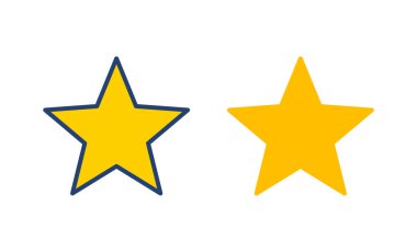 Yıldız Simgesi vektörü. derecelendirme simgesi vektörü favori yıldız simgesi