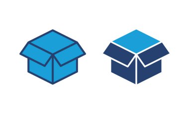Kutu simgesi vektörü. kutu vektör simgesi, paket, paket