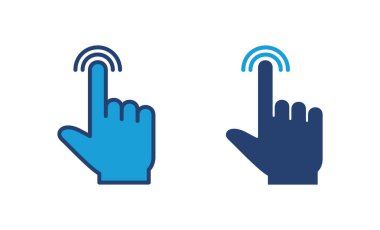 Simge vektörüne elle tıkla. işaret simgesi vektörü. el imleç simgesi vektörü