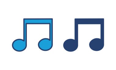 Müzik ikonu vektörü. nota simgesi vektörü