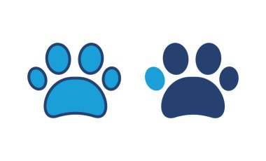 Pençe simgesi vektörü. Pençe izi ikon vektörü. köpek ya da kedi pençesi