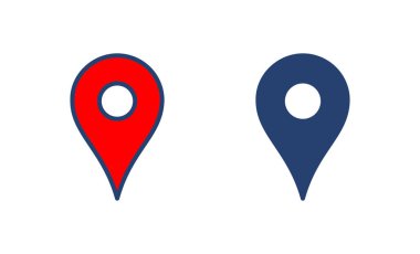 Pin simgesi vektörü. Konum simgesi vektörü. hedef simgesi. harita iğnesi