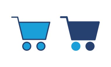 Alışveriş ikonu vektörü. Alışveriş arabası ikonu. Trolley simge vektörü