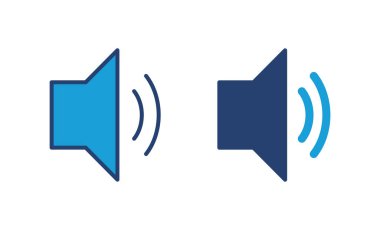 Sözcü simgesi vektörü. Hacim simgesi vektörü. Hoparlör ikon vektörü. ses sembolü