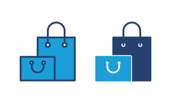 Shopping bag icon vector. shopping icon vector