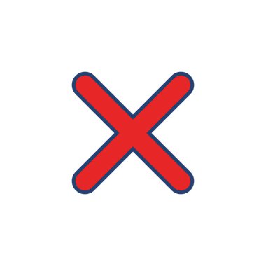 Vektör simgesini kapat. Simge vektörünü sil. çapraz işaret