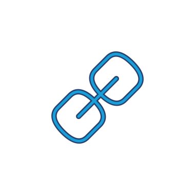 Bağlantı simgesi vektörü. Hiper bağlantı zinciri sembolü.