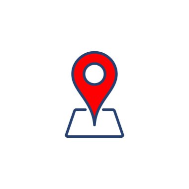 Pin simgesi vektörü. Konum simgesi vektörü. hedef simgesi. harita iğnesi