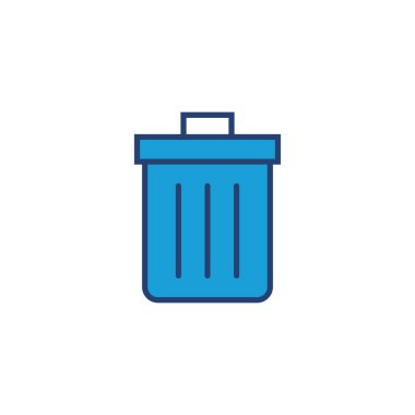 Çöp simgesi vektörü. Çöp kutusu simgesi. Simge vektörünü sil. çöp