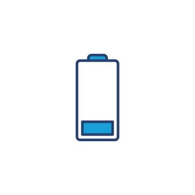 Batarya vektör simgesi. Şarj seviyesi. pil yükleme simgesi