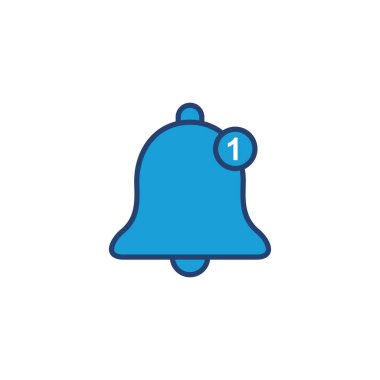 Bell Simgesi vektörü. Web sitenizin tasarımı için bildirim simgesi
