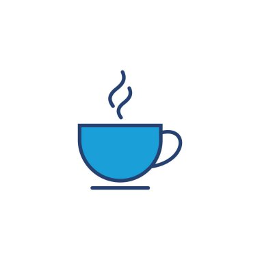 Kahve fincanı ikon vektörü. Bir kahve ikonu vektörünü kap.