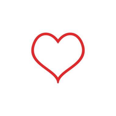 Aşk ikonu vektörü. Kalp ikonu vektörü. Simge vektörü gibi.