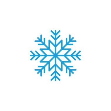 Kar ikonu vektörü. kar Tanesi simgesi vektörü
