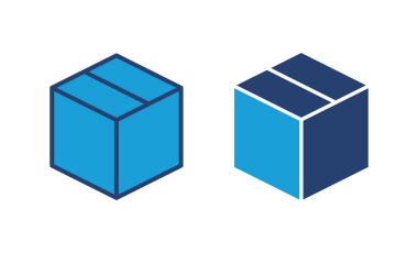 Kutu simgesi vektörü. kutu vektör simgesi, paket, paket