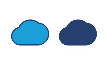 Bulut simgesi vektörü. bulut vektörü simgesi