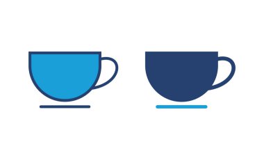 Kahve fincanı ikon vektörü. Bir kahve ikonu vektörünü kap.