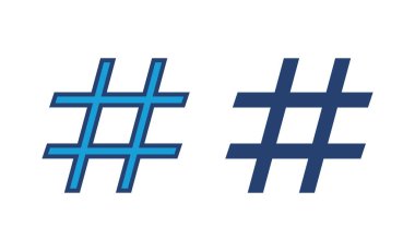 Etiket simgesi vektörü. hashtag sembolü