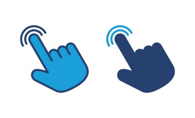 El imleç simgesi. İmleç simgesi vektörü. el imleç simgesi tıklaması