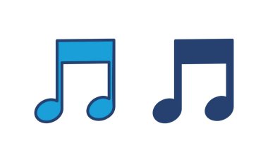 Müzik ikonu vektörü. nota simgesi vektörü