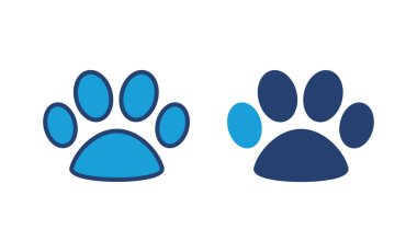 Pençe simgesi vektörü. Pençe izi ikon vektörü. köpek ya da kedi pençesi