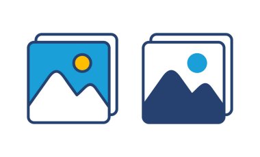 Resim simgesi vektörü. fotoğraf galerisi simgesi