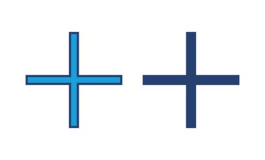 Artı simge vektörü. Artı simge ekle