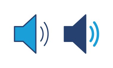 Sözcü simgesi vektörü. Hacim simgesi vektörü. Hoparlör ikon vektörü. ses sembolü