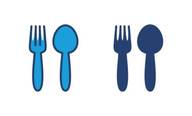 kaşık ve çatal ikon vektörü. kaşık, çatal ve bıçak ikonu vektörü. restoran simgesi