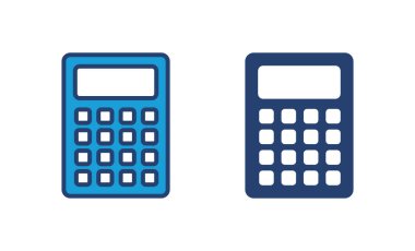 Hesap makinesi ikon vektörü. Hesap makinesi simgesi. hesap makinesi vektörü