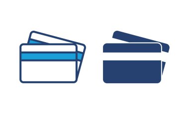 Kredi kartı ikon vektörü. Kredi kartı ödeme simgesi vektörü