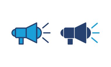 Megafon ikon vektörü. Hoparlör simgesi vektörü.