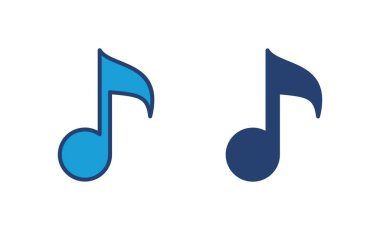 Müzik ikonu vektörü. nota simgesi vektörü