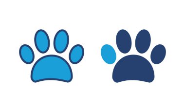 Pençe simgesi vektörü. Pençe izi ikon vektörü. köpek ya da kedi pençesi