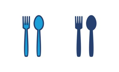 kaşık ve çatal ikon vektörü. kaşık, çatal ve bıçak ikonu vektörü. restoran simgesi