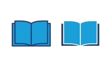 Kitap ikonu vektörü. Kitap simgesi vektörünü aç. Kitap simgesi